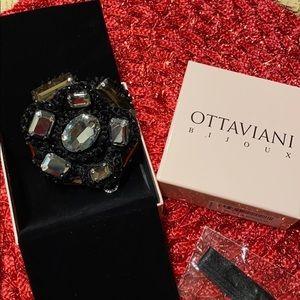 Ottaviani Bijoux Gemstone and Beaded Brooch